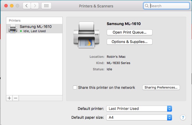 samsung printer software for mac